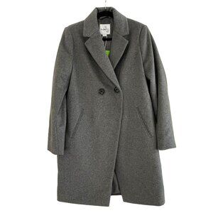 Sam Edelman $220 Wool Blend Charcoal Gray Car Coat Size Small NWT